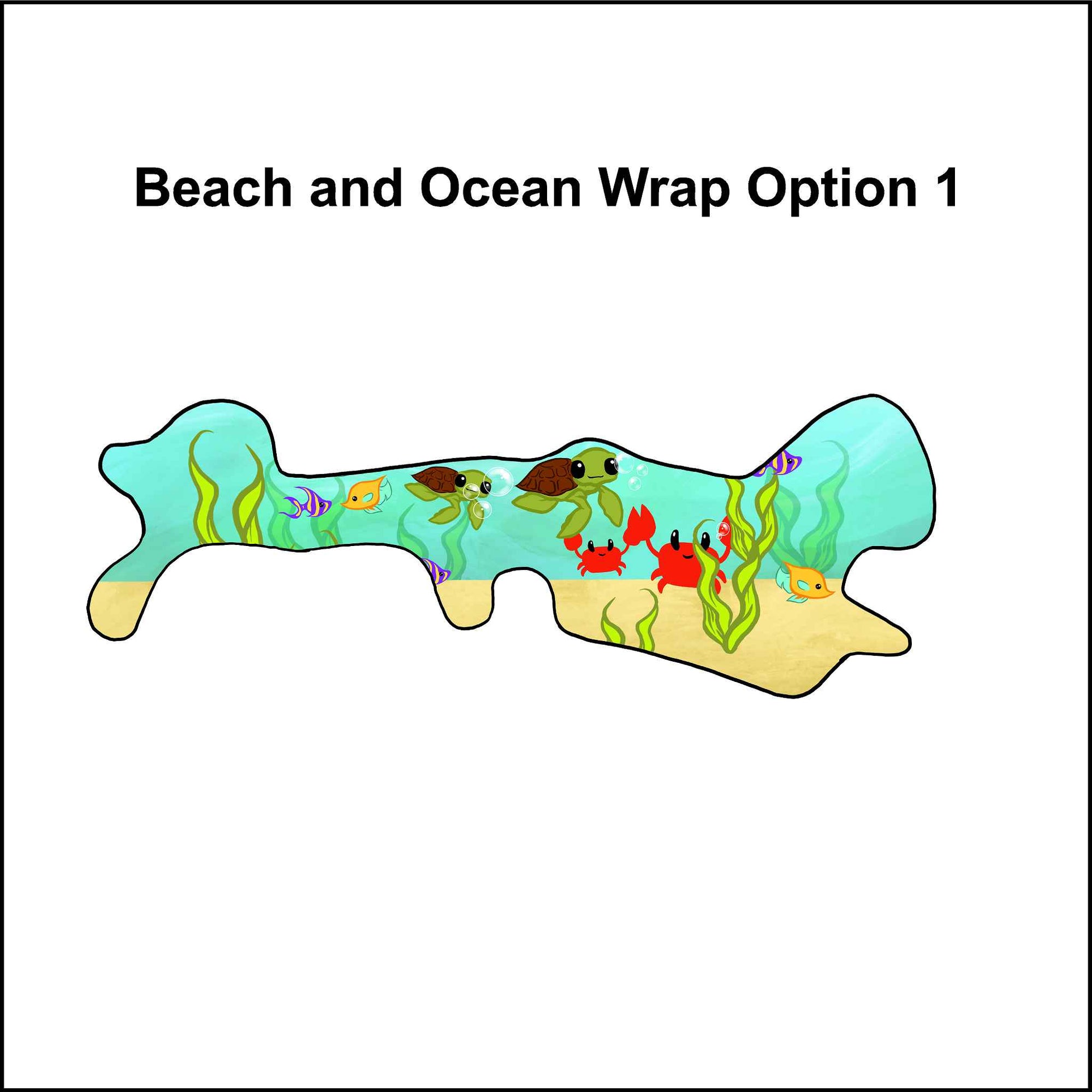 Beach and Ocean Theme Doc Band Stickers