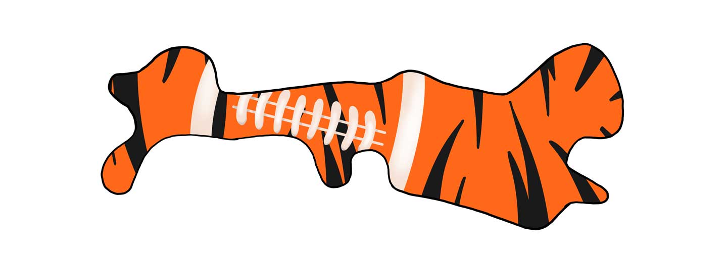 Cincinnati Bengals Football With Tiger's Claw Design 