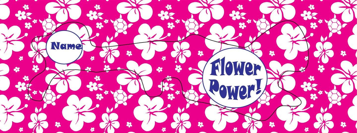 Bling your band with this magenta and blue doc band wrap.