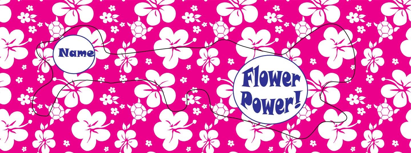 Bling your band with this magenta and blue doc band wrap.