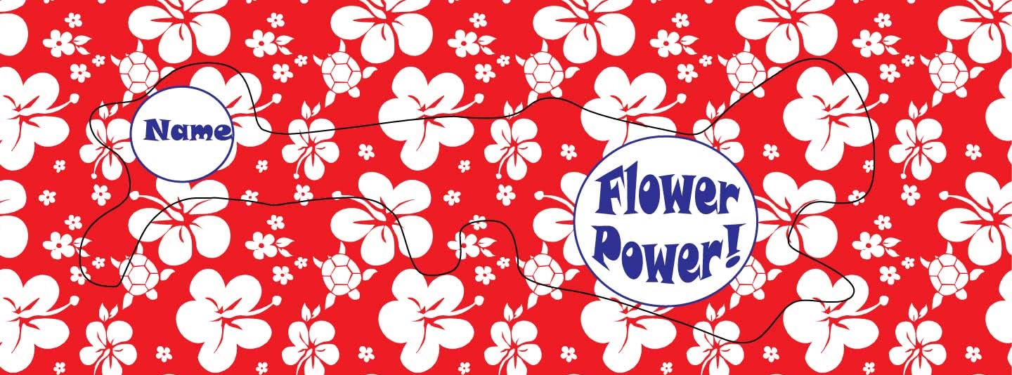 Bling your band with this red and blue doc band wrap.