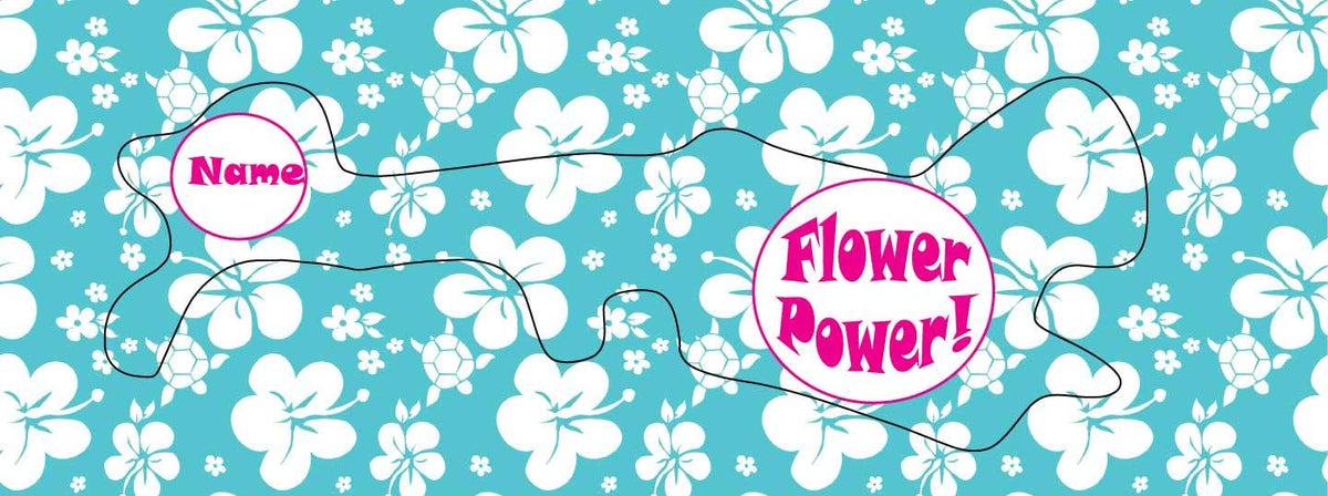 Bling your band with this turquoise and magenta doc band wrap.