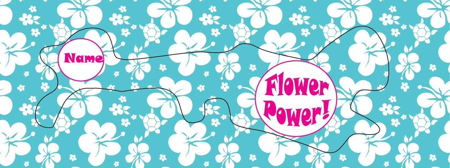 Bling your band with this turquoise and magenta doc band wrap.