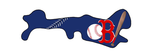 Baseball themed doc band wrap similar to boston redsox