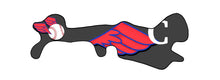 Load image into Gallery viewer, baseball dock band or cranila helmet decal printed in the style of cleveland guardians.
