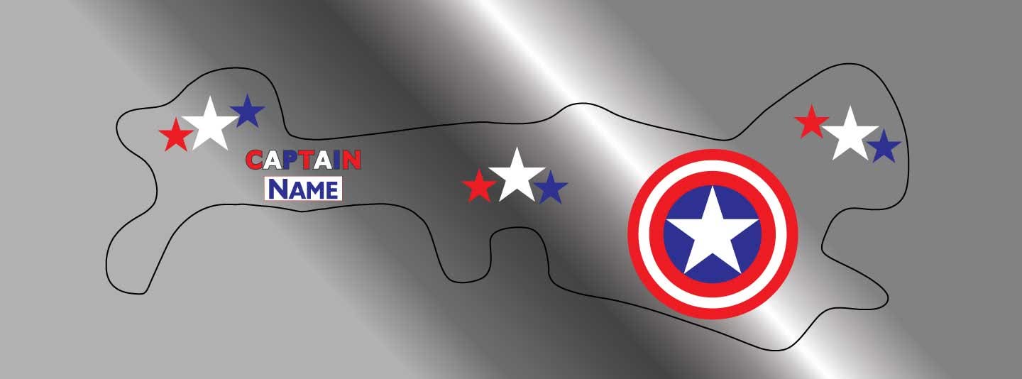 Captain America Cranial Helmet Wrap