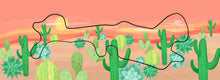 Load image into Gallery viewer, cranial helmet decorated with a desert cactus
