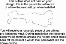 Load image into Gallery viewer, this image shows that the outline does not print on our doc band wraps.
