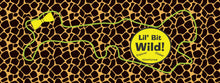 Load image into Gallery viewer, doc band wrap printed with animal print, a bow and lil&#39; bit wild in yellow
