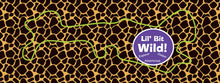 Load image into Gallery viewer, doc band wrap printed with animal print, a bow and lil&#39; bit wild in purple

