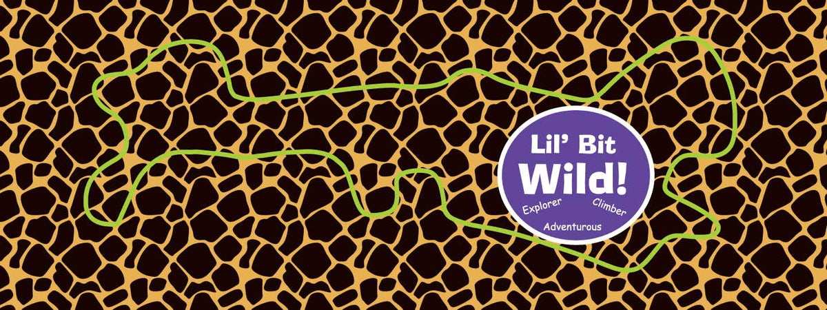 doc band wrap printed with animal print, a bow and lil&#39; bit wild in purple