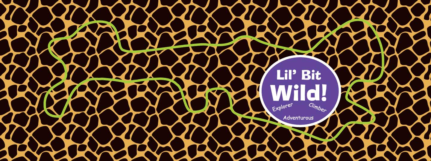 doc band wrap printed with animal print, a bow and lil' bit wild in purple