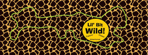 doc band wrap printed with animal print and lil' bit wild in yellow