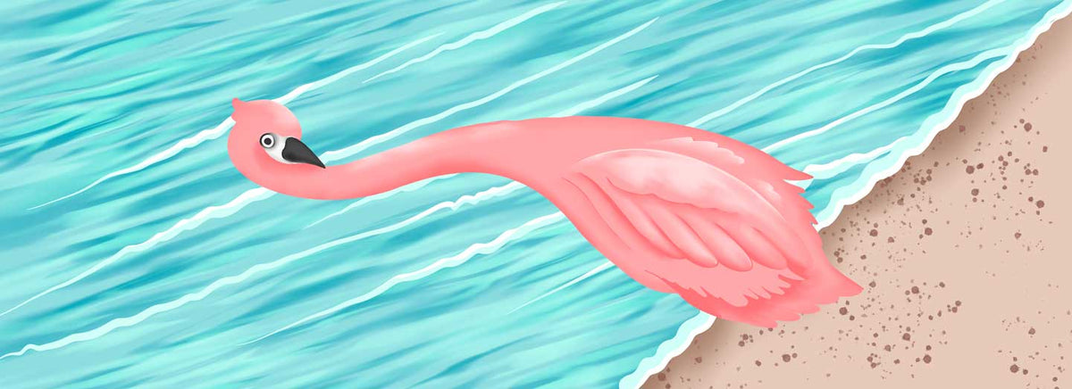 pink flamingo cranial helmet wrap