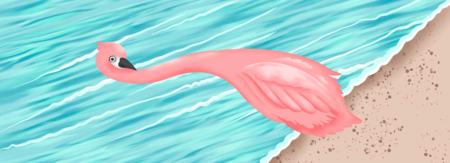 pink flamingo cranial helmet wrap