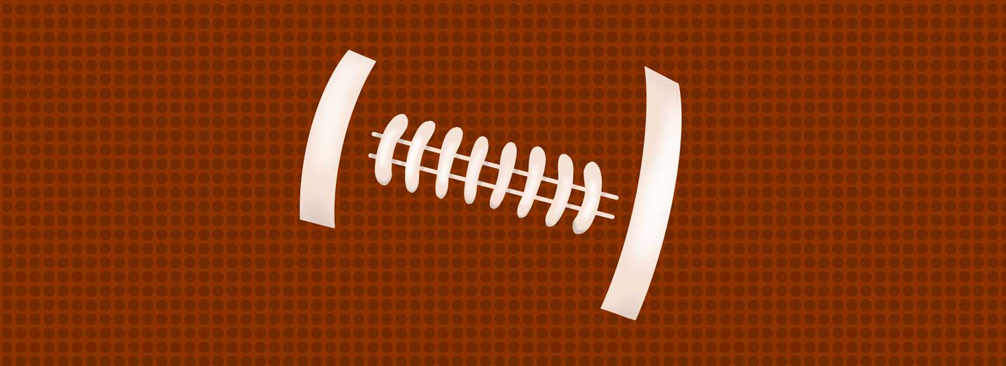 cranial helmet doc band wrap with a football design