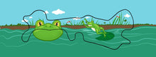 Load image into Gallery viewer, frogs and pond cranial helmet decal and wrap

