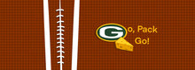 Load image into Gallery viewer, Green Bay Packers Football Inspired Doc Band Wrap ready to print and apply to a doc band.
