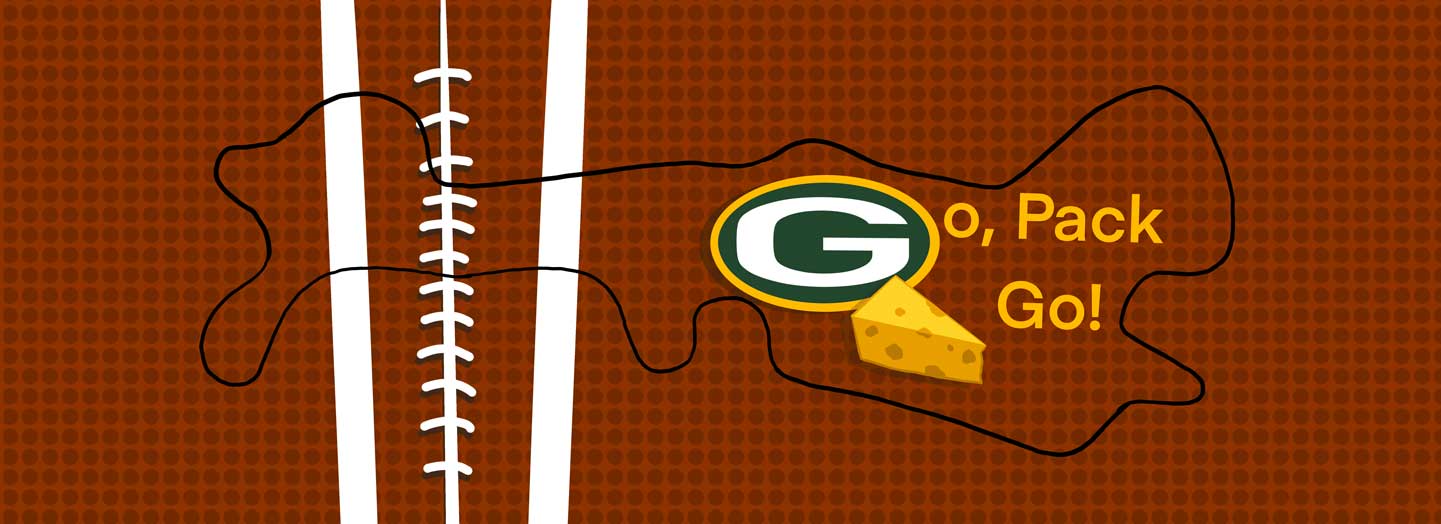 Green Bay Packers Football Inspired Doc Band Wrap