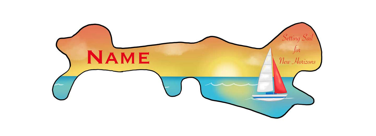 Nautical Sunrise Boat Inspired New Horizons Doc Band Wrap