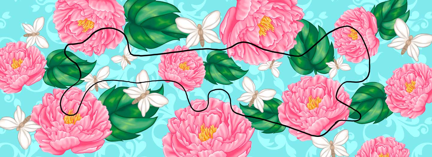 cranial helmet floral printed sticker