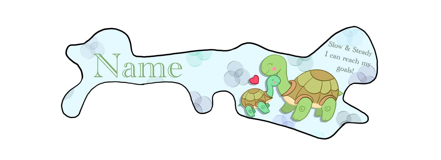 Reach My Goals Turtle Inspired Doc Band Wrap
