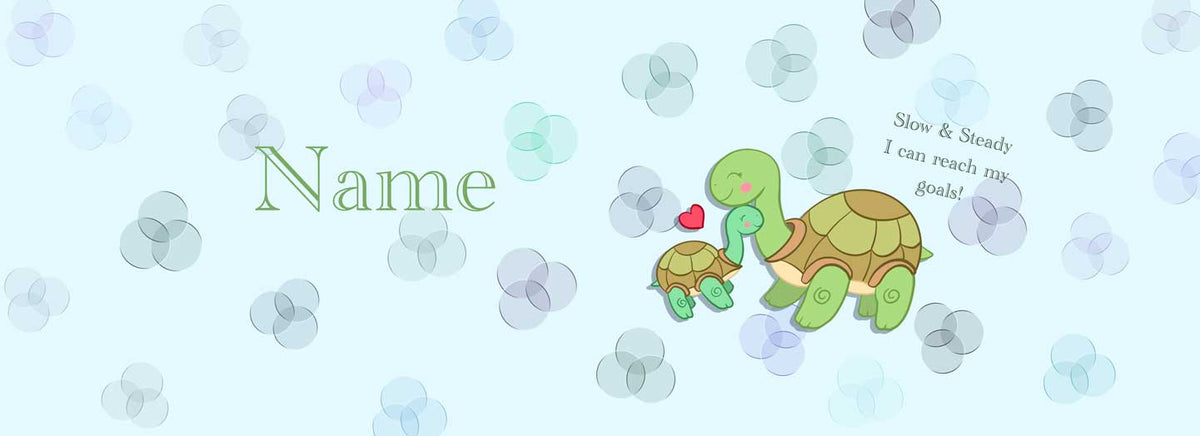 Reach My Goals Turtle Inspired Doc Band Wrap ready to print and apply to a doc band.