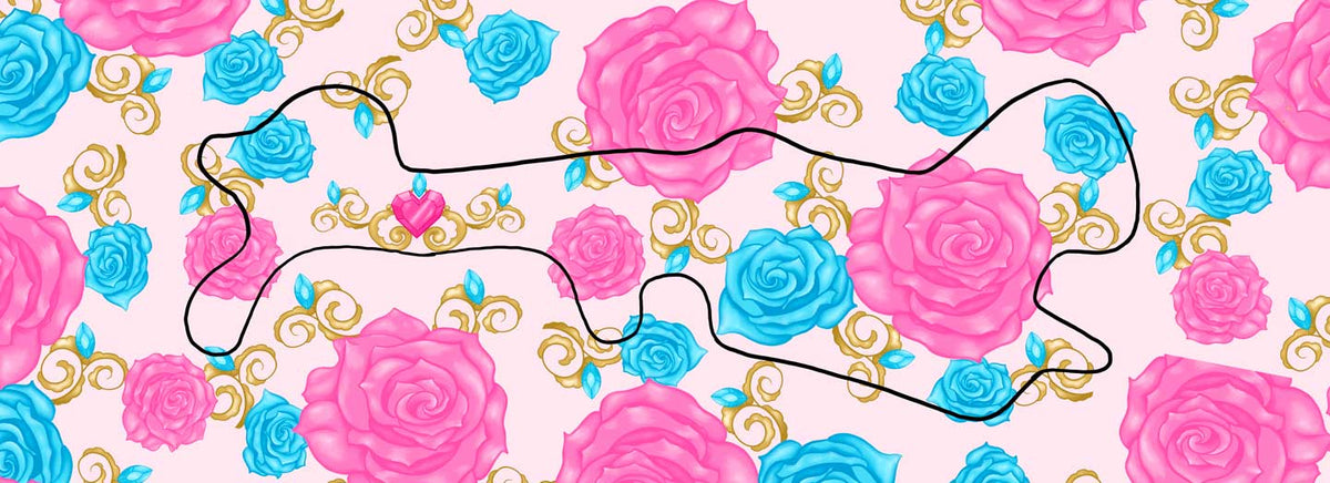 Sleeping Beauty Inspired Doc Band Wrap with cod band outline on decal.