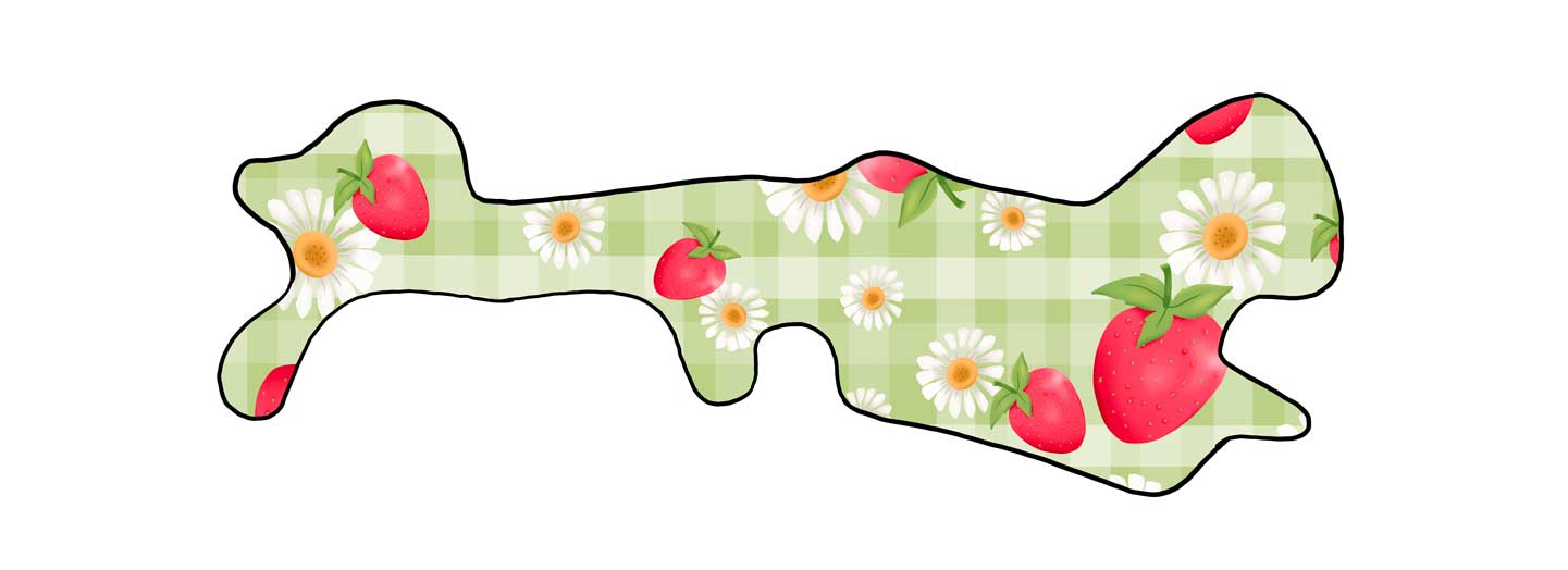 Summer Strawberry and Flowers Doc Band Wrap