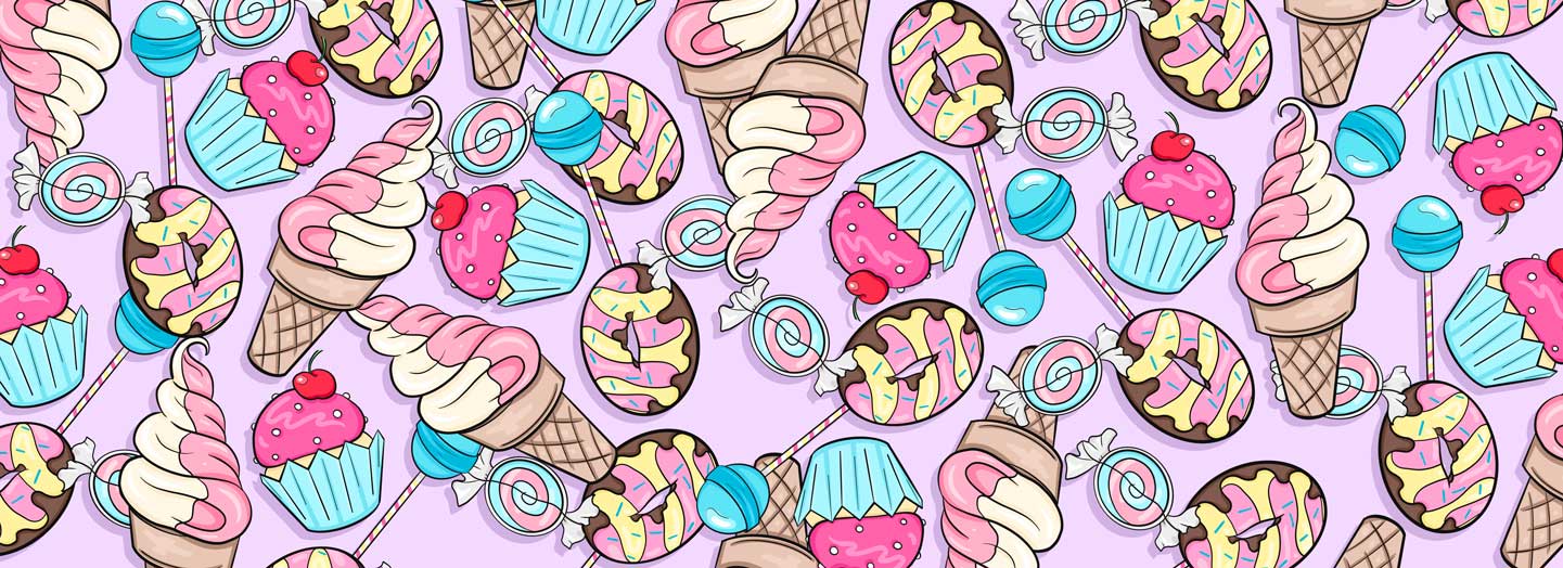 Sweets Ice Cream Cupcakes Candy Doc Band Wrap ready to print and apply to a doc band.