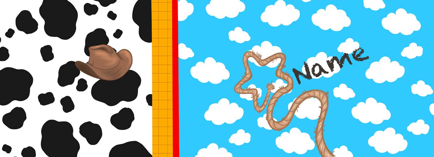 Toy Story Inspired Doc Band Wrap ready to print and apply to a doc band.