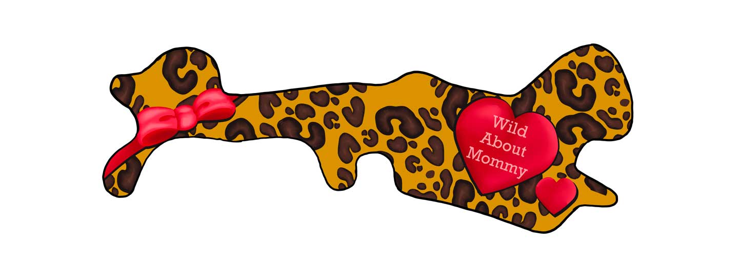 Wild About Mommy with Bows and Leopard Print Doc Band Wrap