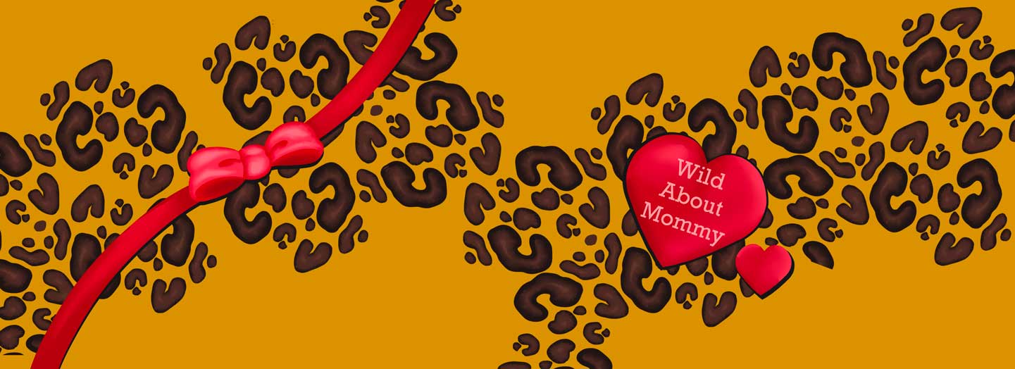 Wild About Mommy with Bows and Leopard Print Doc Band Wrap ready to print and apply to a doc band